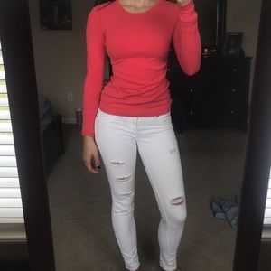 Banana Republic Pink Form fitting Longsleeve Shirt